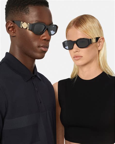 versace lunette biggie|Medusa Biggie Sunglasses Black .